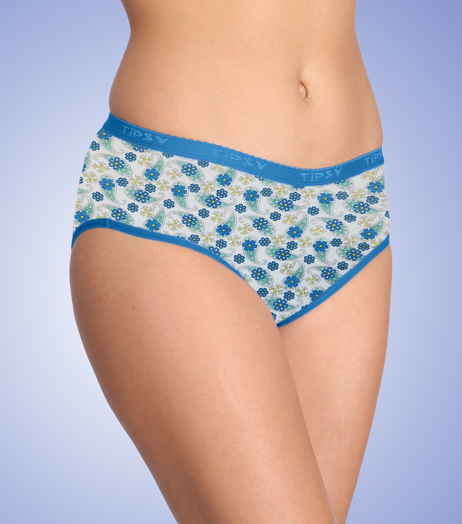Tipsy Mid Waist Printed Cotton Panty - Pack of 6 | Color & Print May Vary | PN411