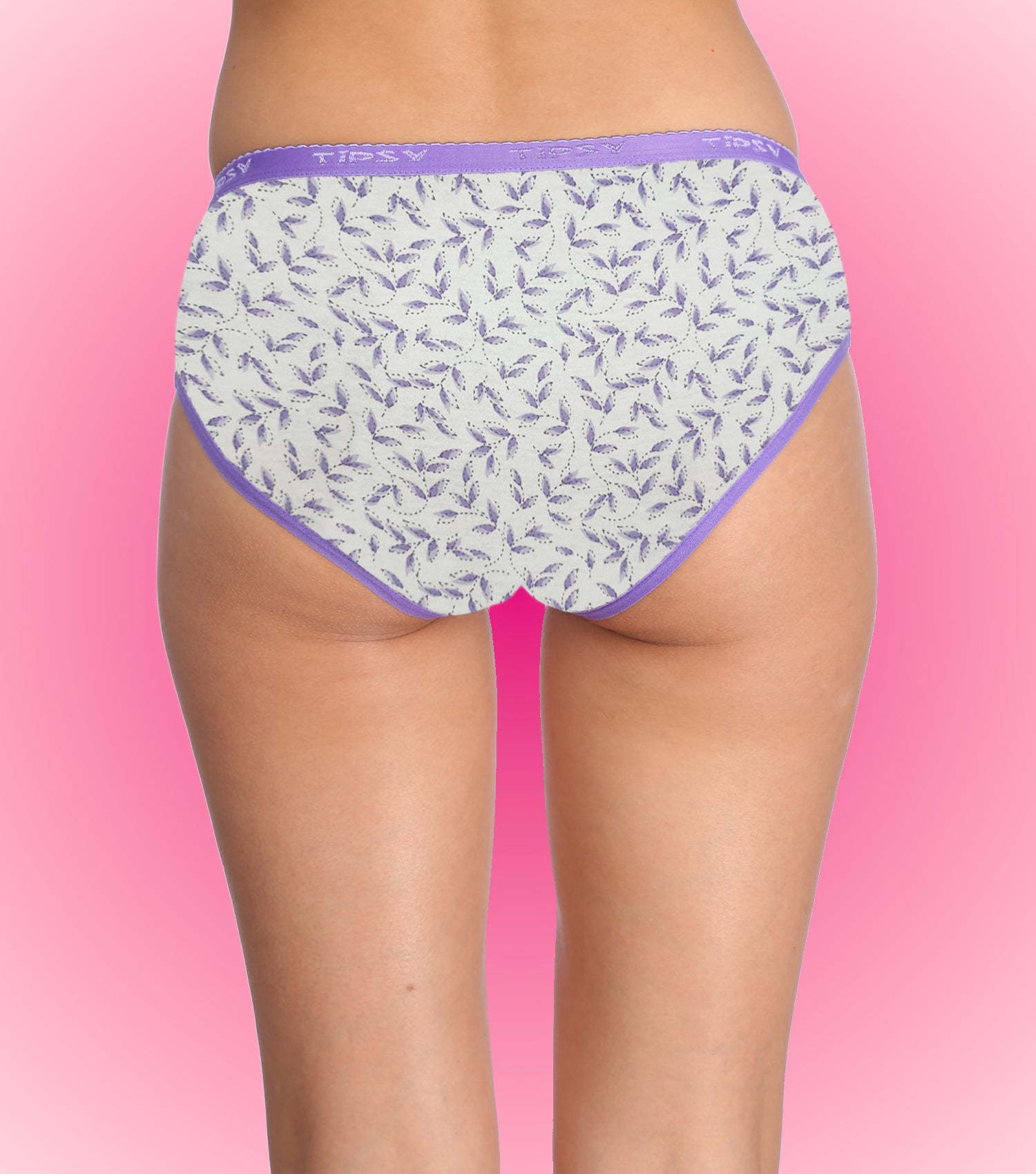 Tipsy Mid Waist Printed Cotton Panty - Pack of 6 | Color & Print May Vary | PN411