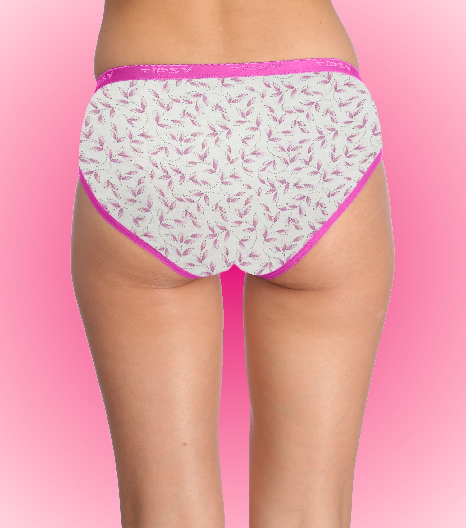 Tipsy Mid Waist Printed Cotton Panty - Pack of 6 | Color & Print May Vary | PN411