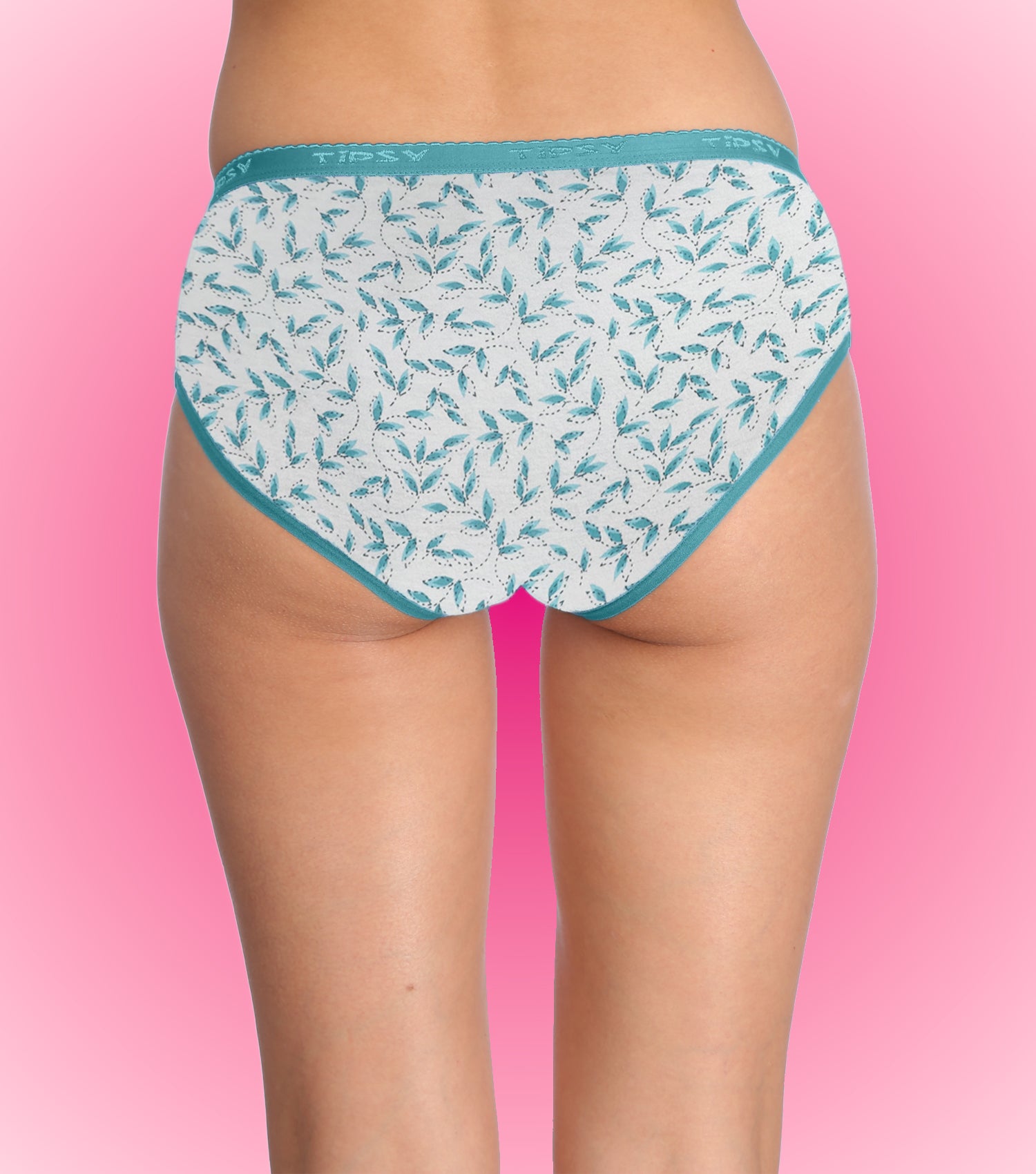 Tipsy Mid Waist Printed Cotton Panty - Pack of 6 | Color & Print May Vary | PN411