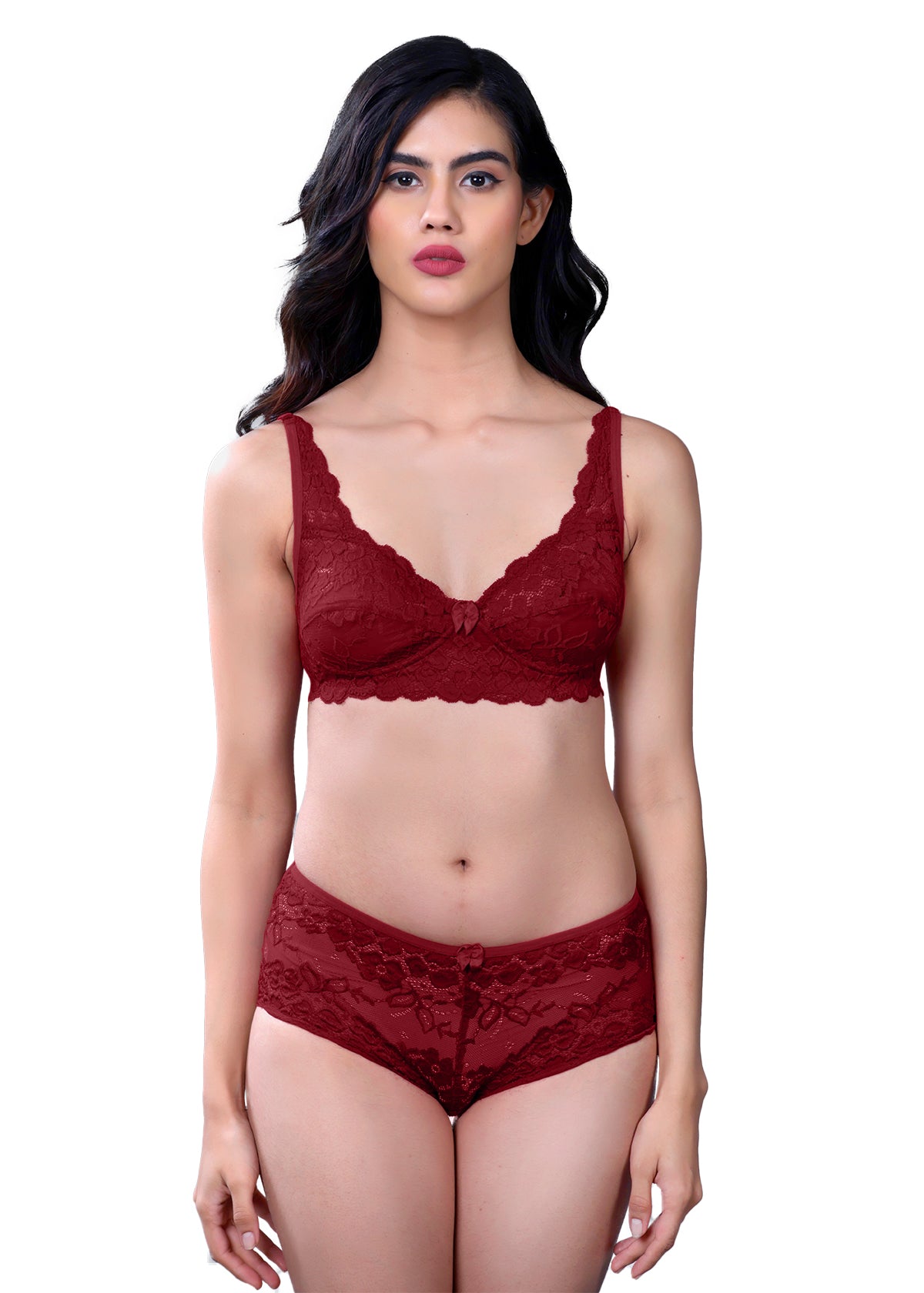Tipsy Anaysa Set In Maroon