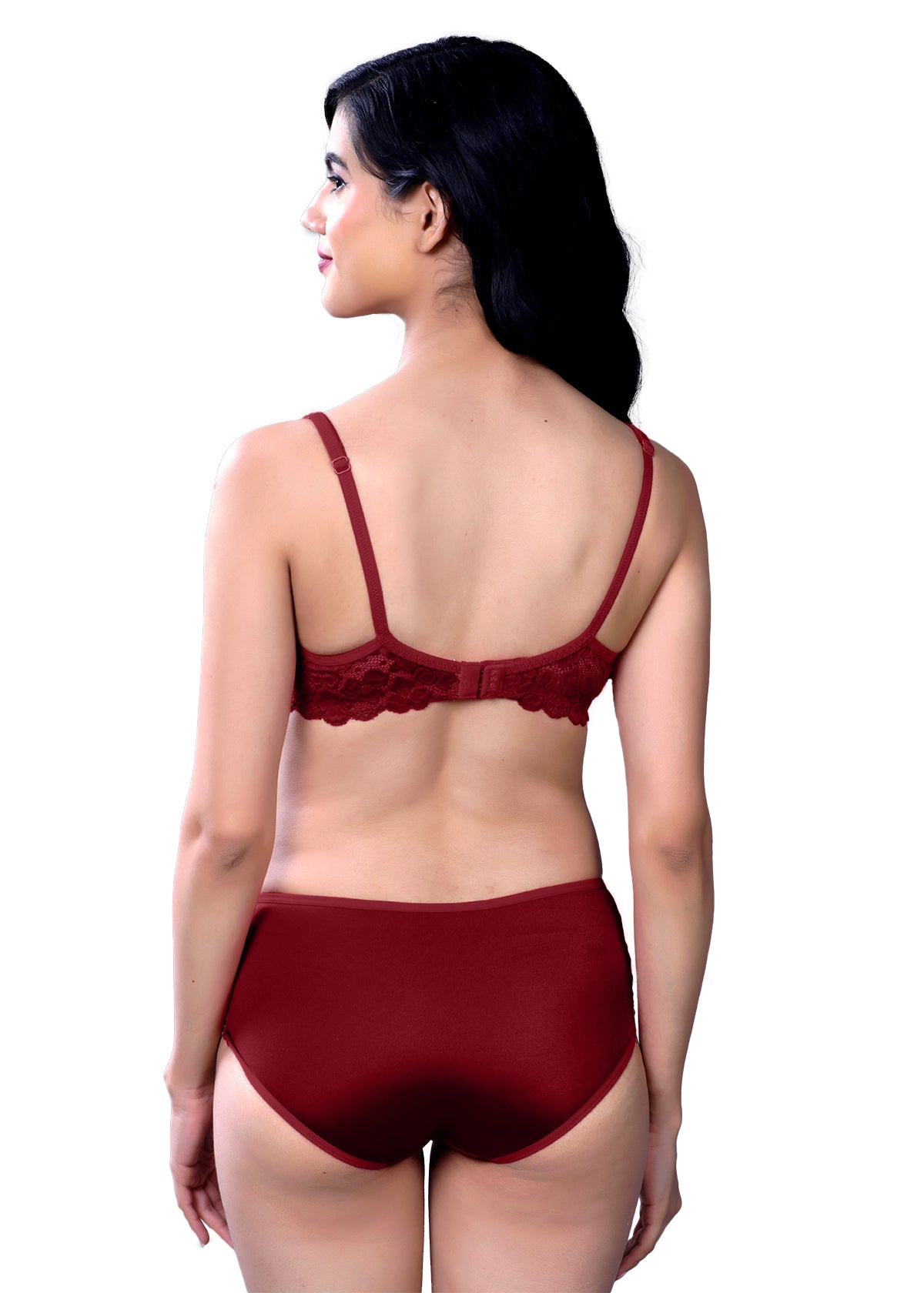 Tipsy Anaysa Set In Maroon