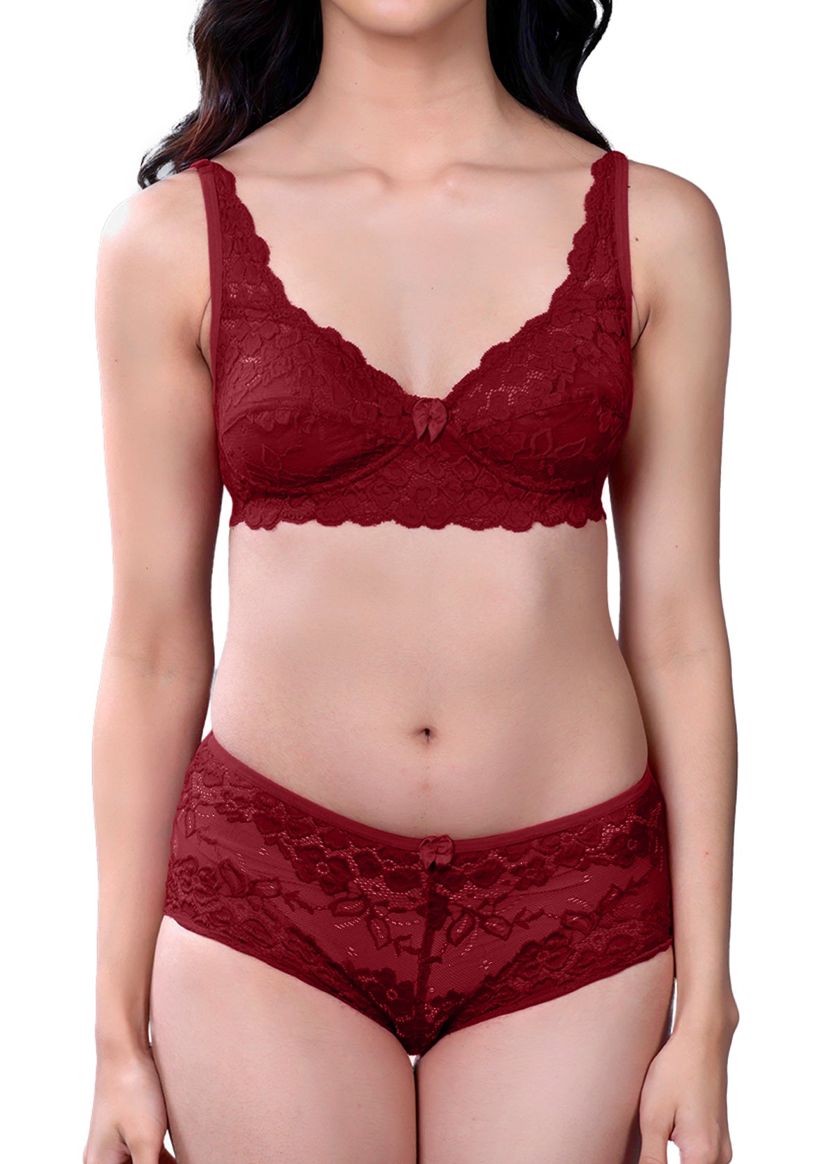 Tipsy Anaysa Set In Maroon