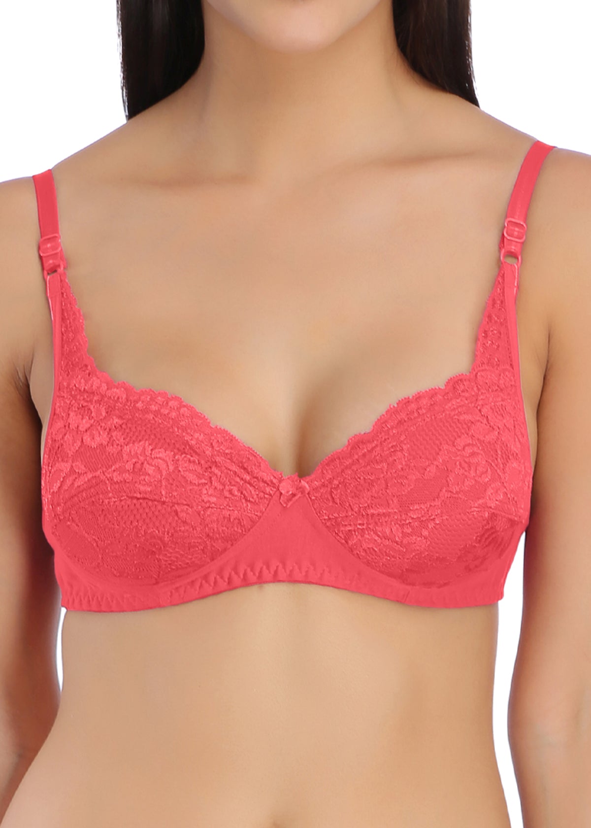 Tipsy Crystal Bra In Coral
