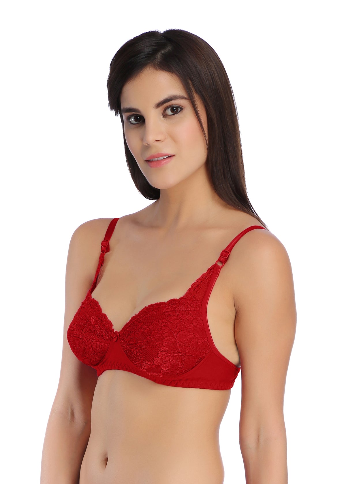 Tipsy Crystal Bra In Red
