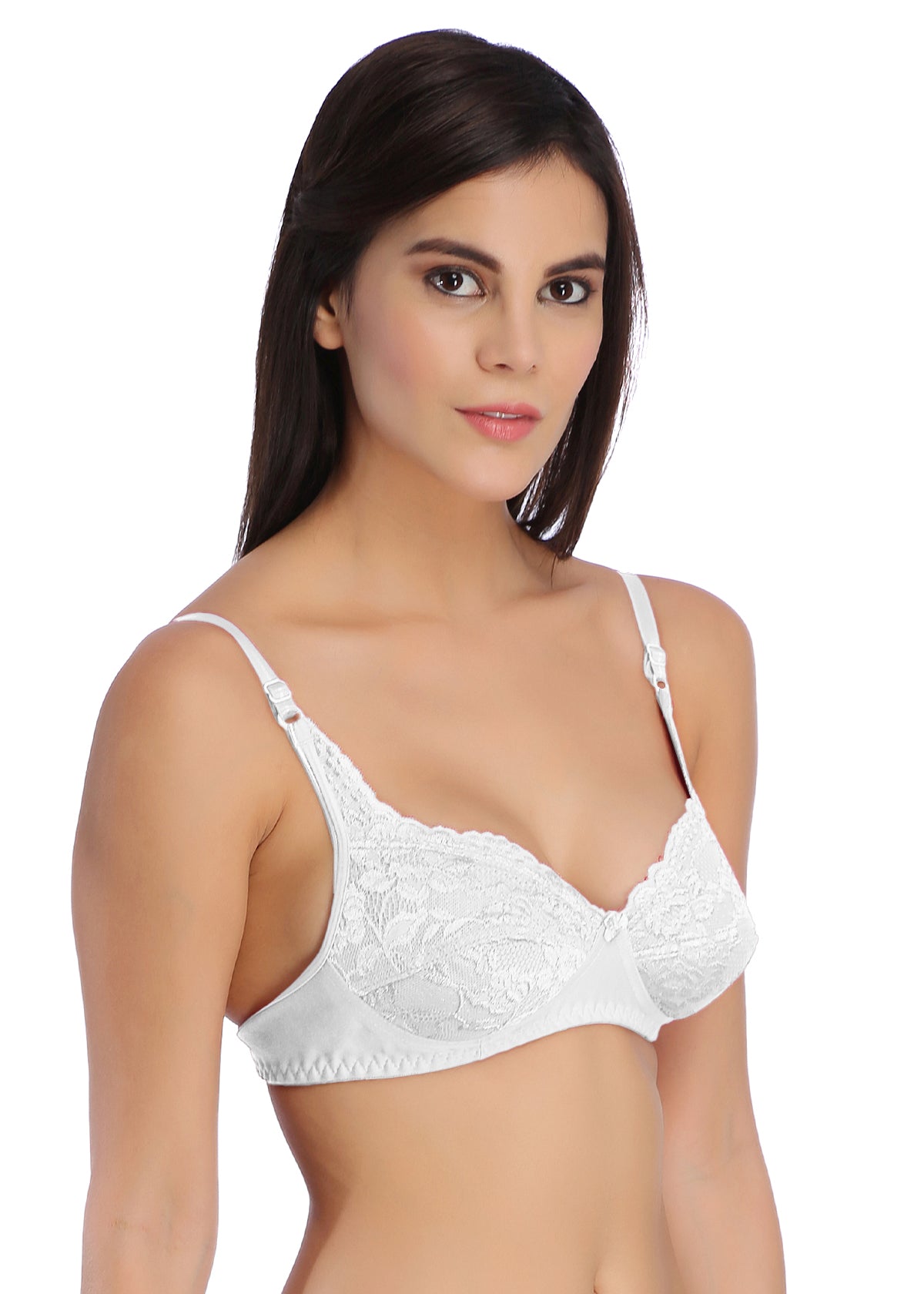 Tipsy Crystal Bra In White