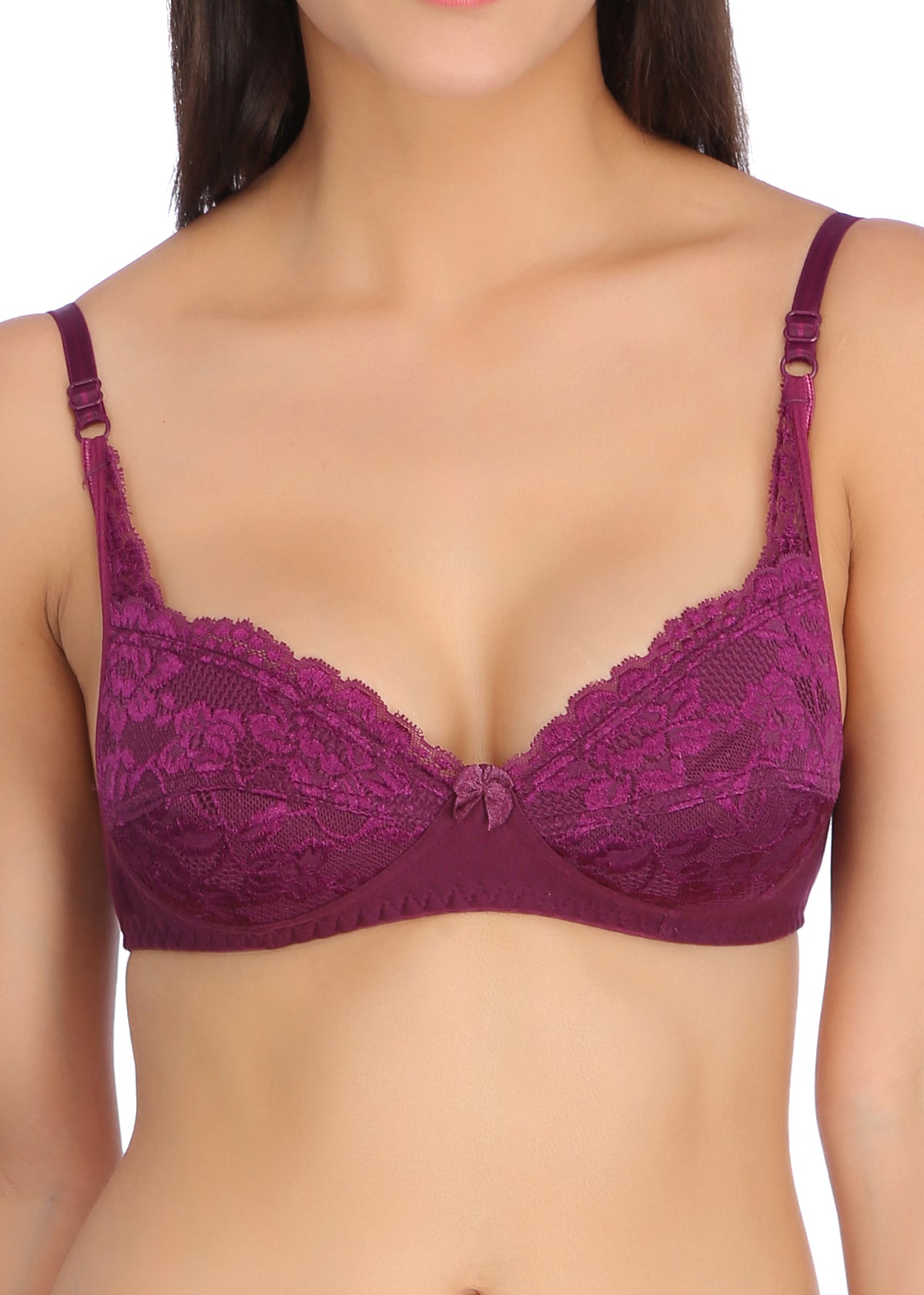 Tipsy Crystal Bra In Wine