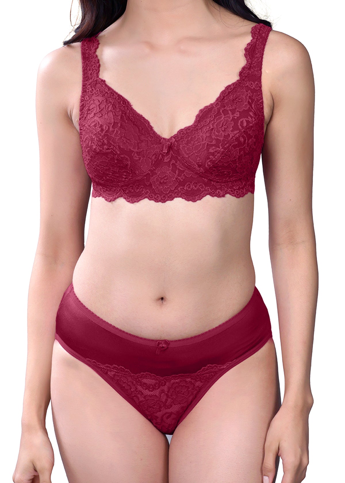 Tipsy Leone Set In Maroon