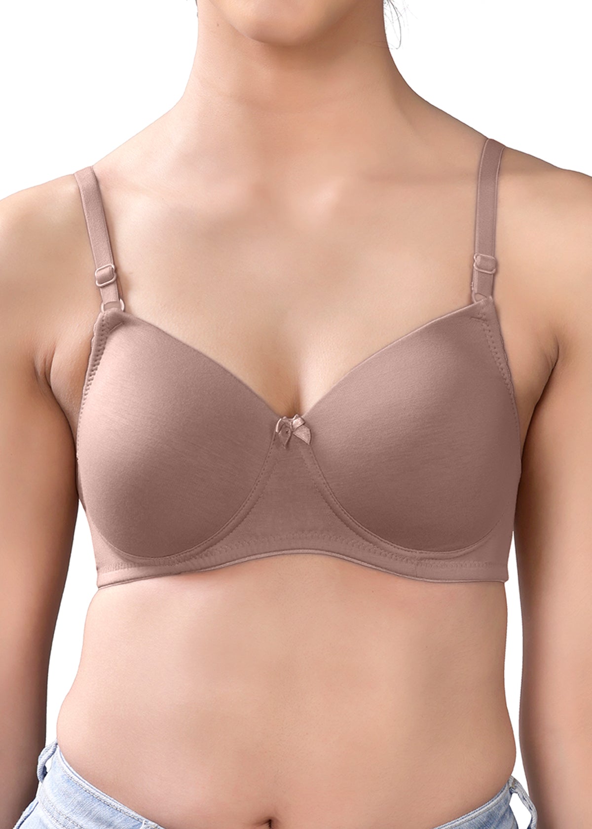 Mia Padded Seamless Bra in Wood Rose | Chafe Free | Tipsy