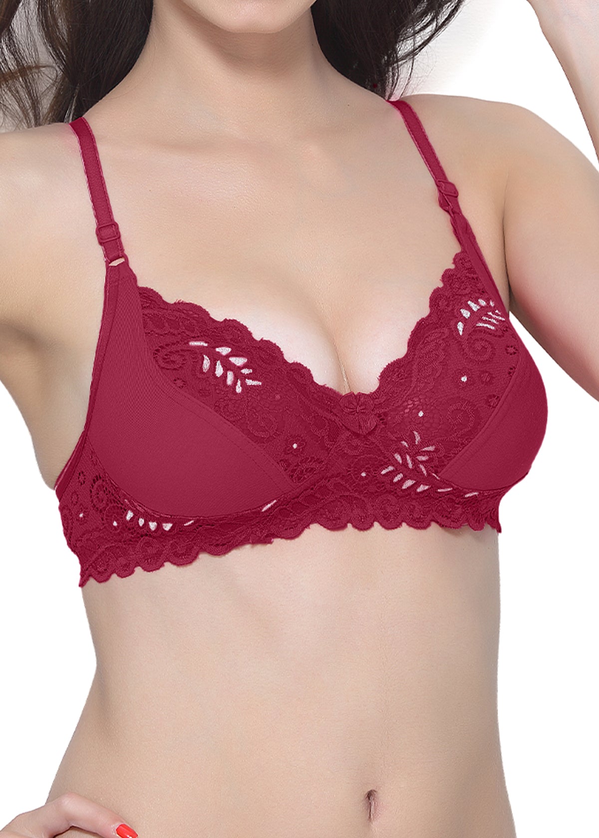 Tipsy Nancy Bra In Maroon