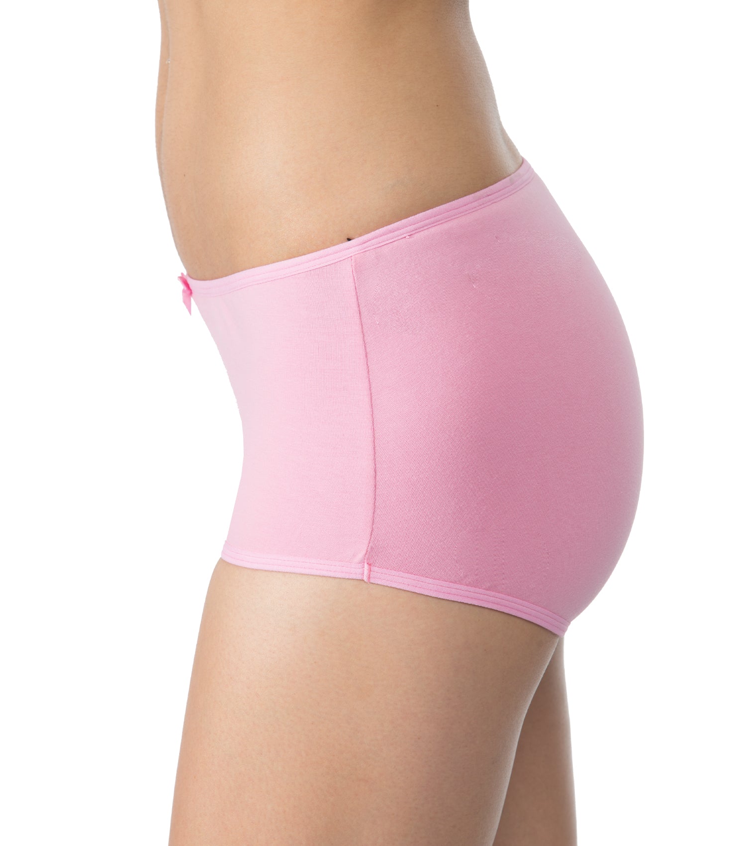 Tipsy Mid-Waist Cotton Lycra Boyshorts - Single Piece | Pink Color | PN431
