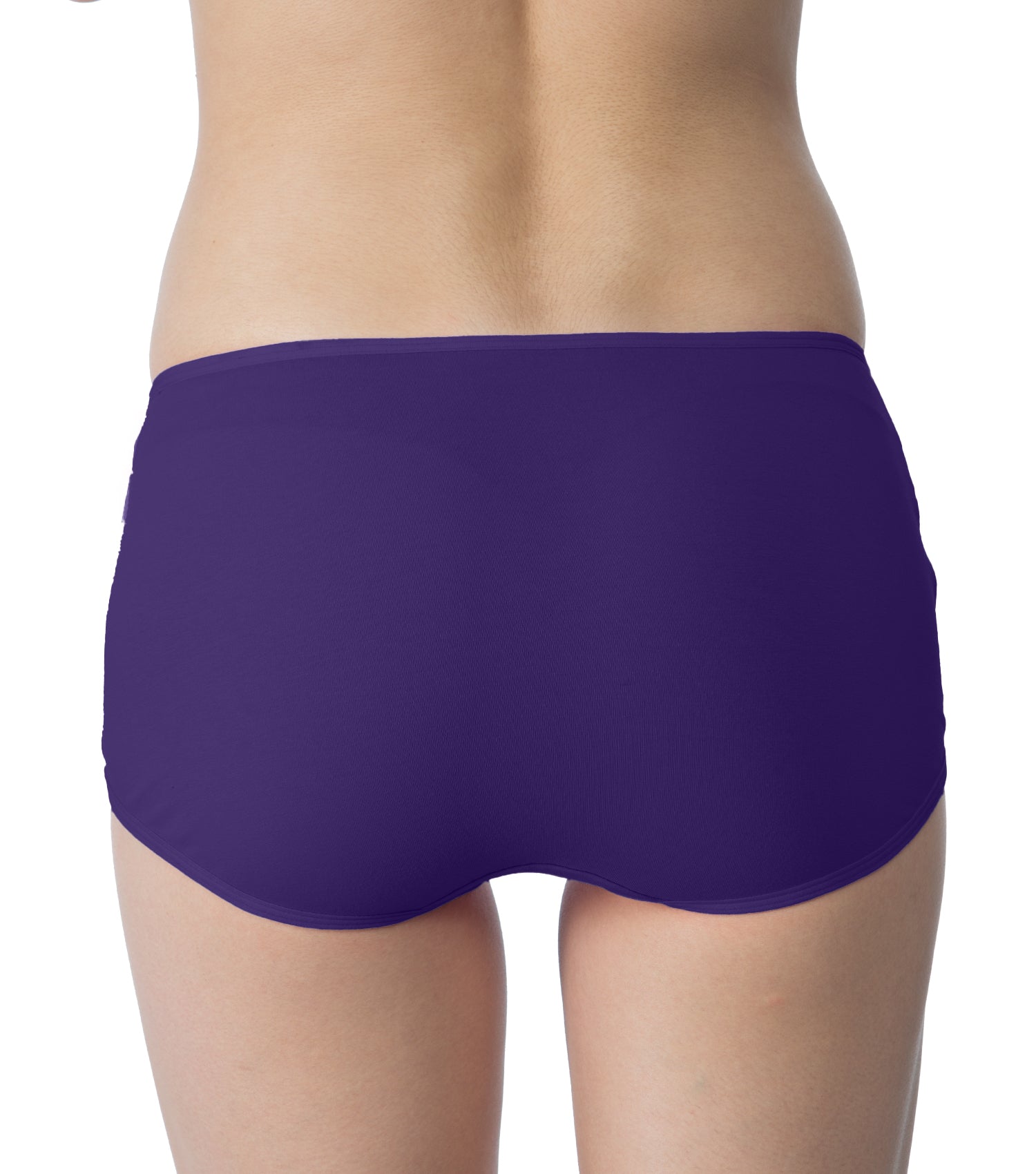 Tipsy Mid-Waist Cotton Lycra Boyshorts - Single Piece | Wine Color | PN433
