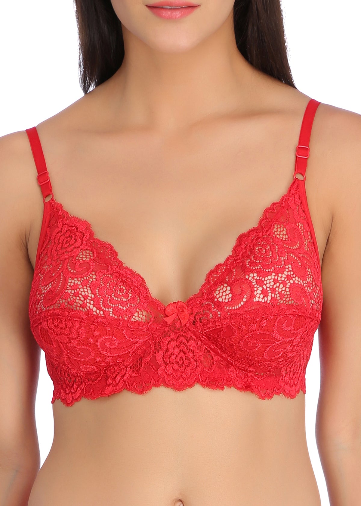 Tipsy Palak Bra In Red