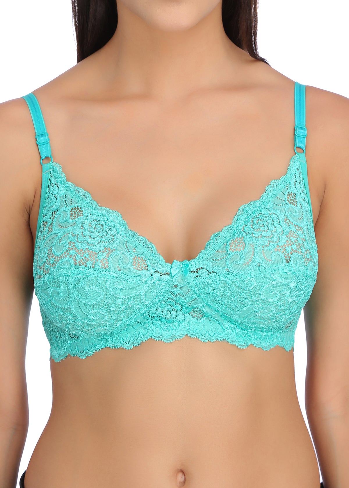 Tipsy Palak Bra In Sea Green