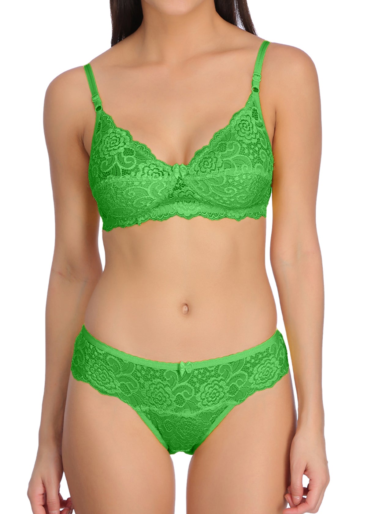 Tipsy Shagun Set In Parrot Green