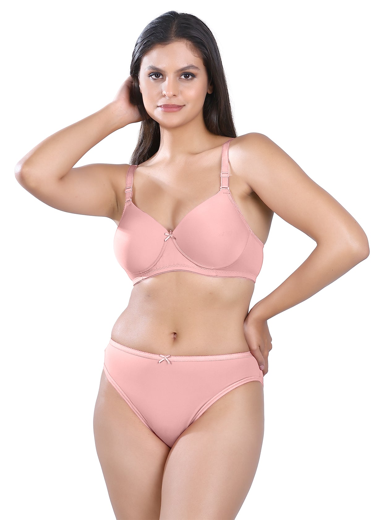 Tipsy Smooth and Padded Everyday Set In Light Mocha & Mist Pink | Pack of 2