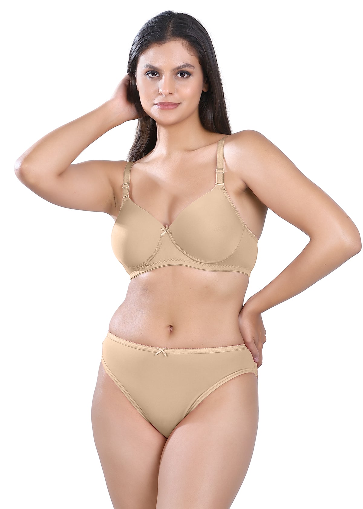 Tipsy Smooth and Padded Everyday Set In Nude & Rust | Pack of 2