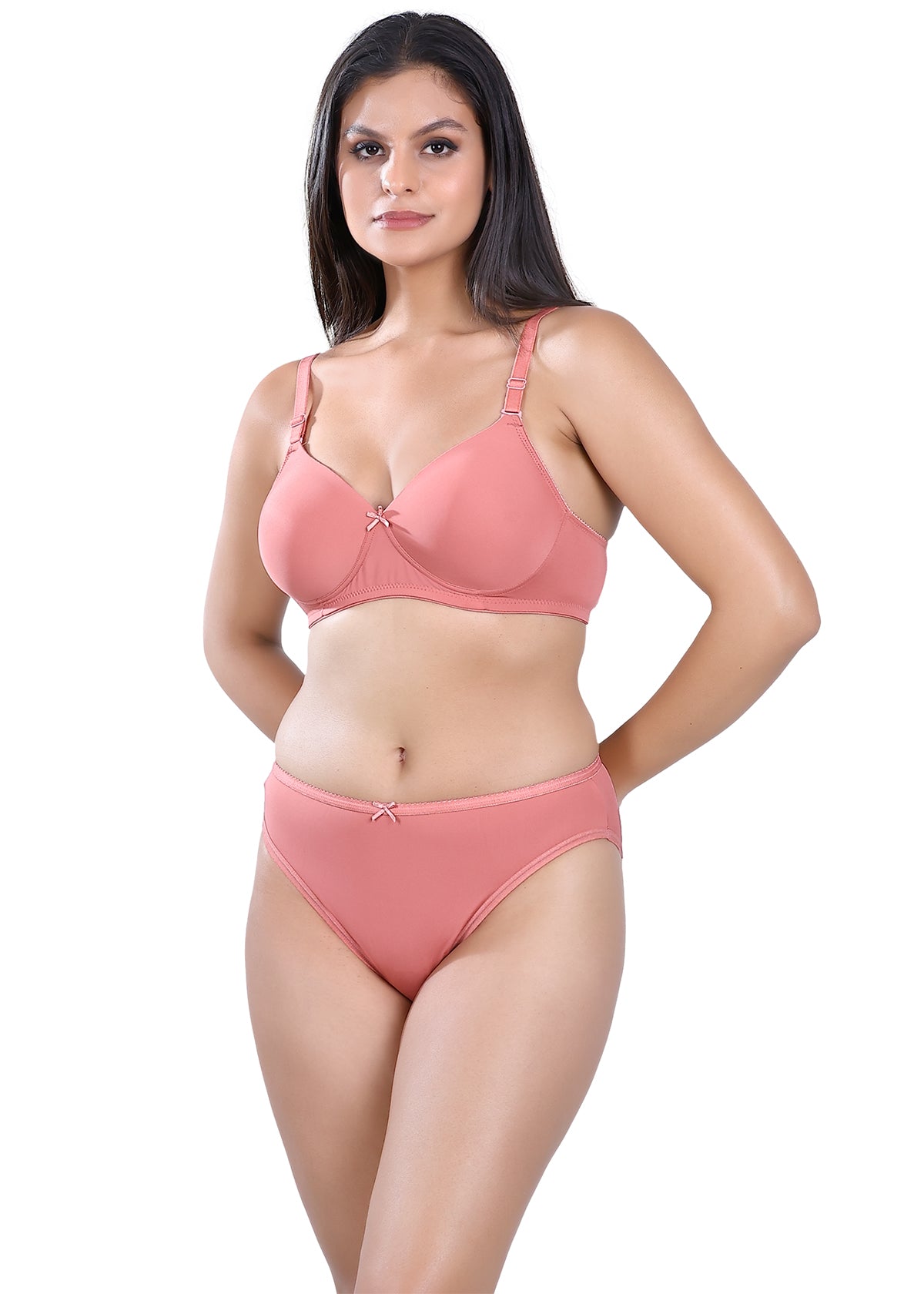Tipsy Smooth and Padded Everyday Set In Nude & Rust | Pack of 2