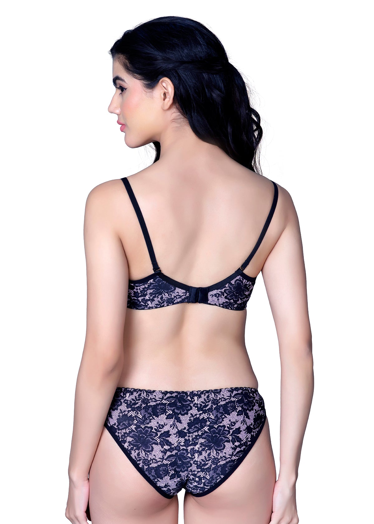 Tipsy T-72 Set In Black Mesh Print #118