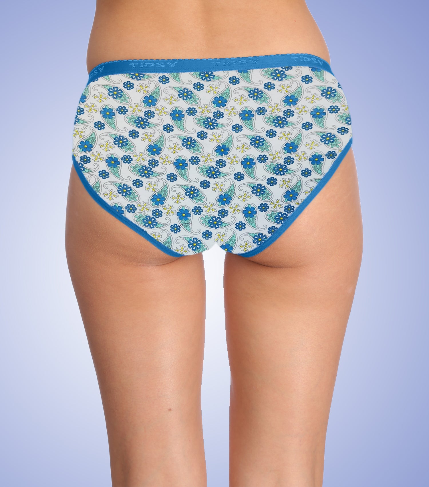 Tipsy Mid Waist Printed Cotton Panty - Pack of 6 | Color & Print May Vary | PN411