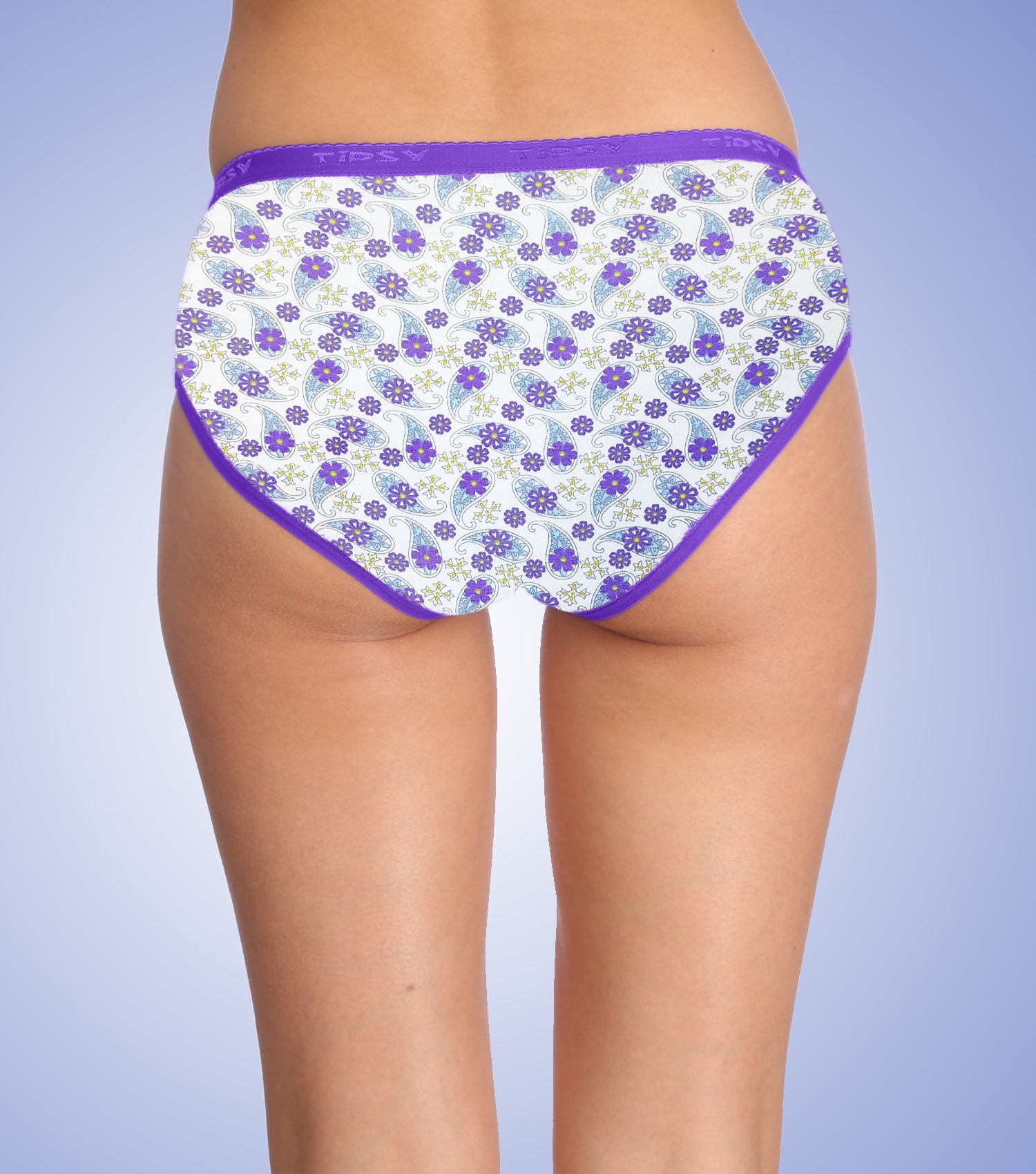 Tipsy Mid Waist Printed Cotton Panty - Pack of 6 | Color & Print May Vary | PN411