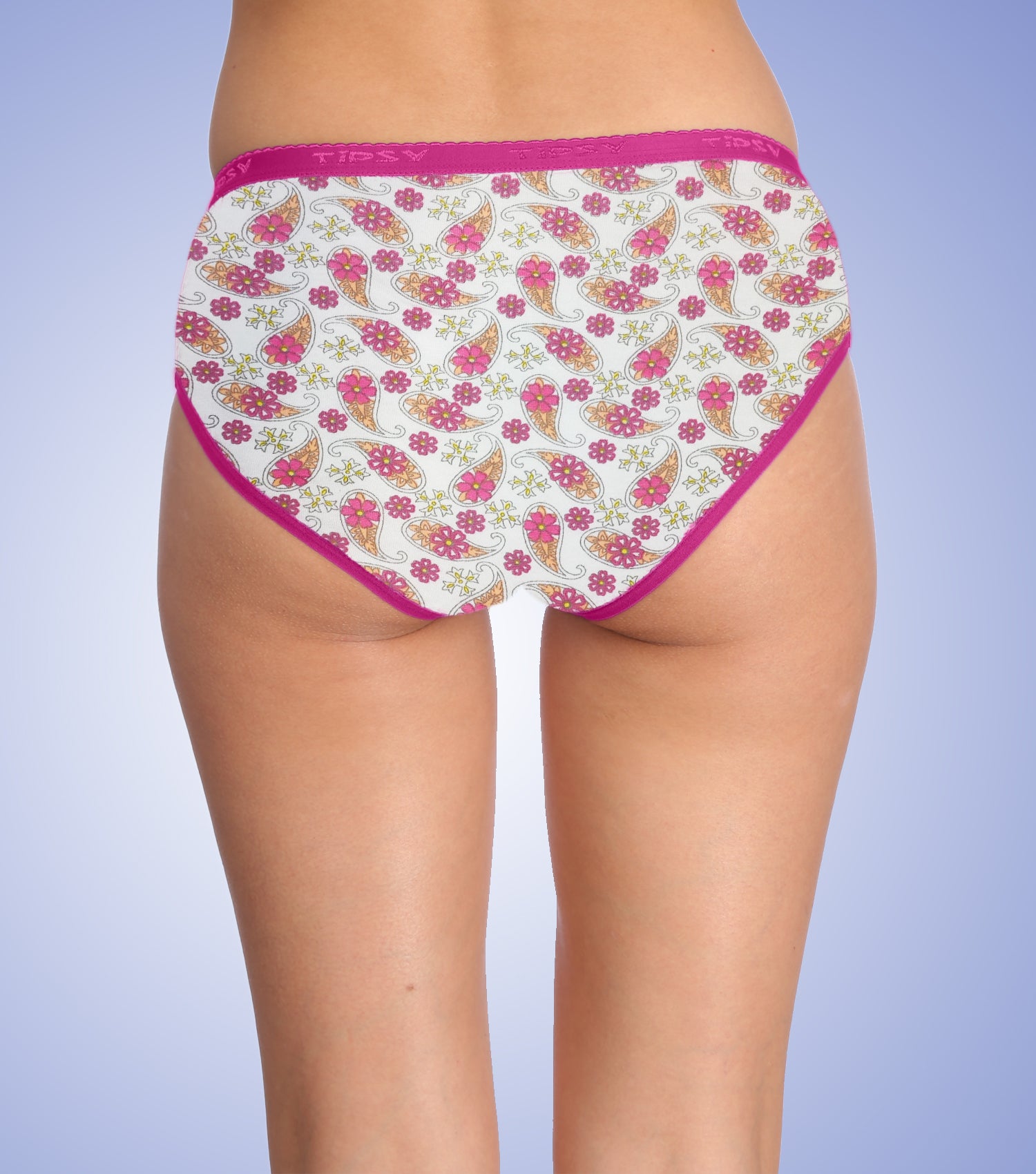 Tipsy Mid Waist Printed Cotton Panty - Pack of 6 | Color & Print May Vary | PN411