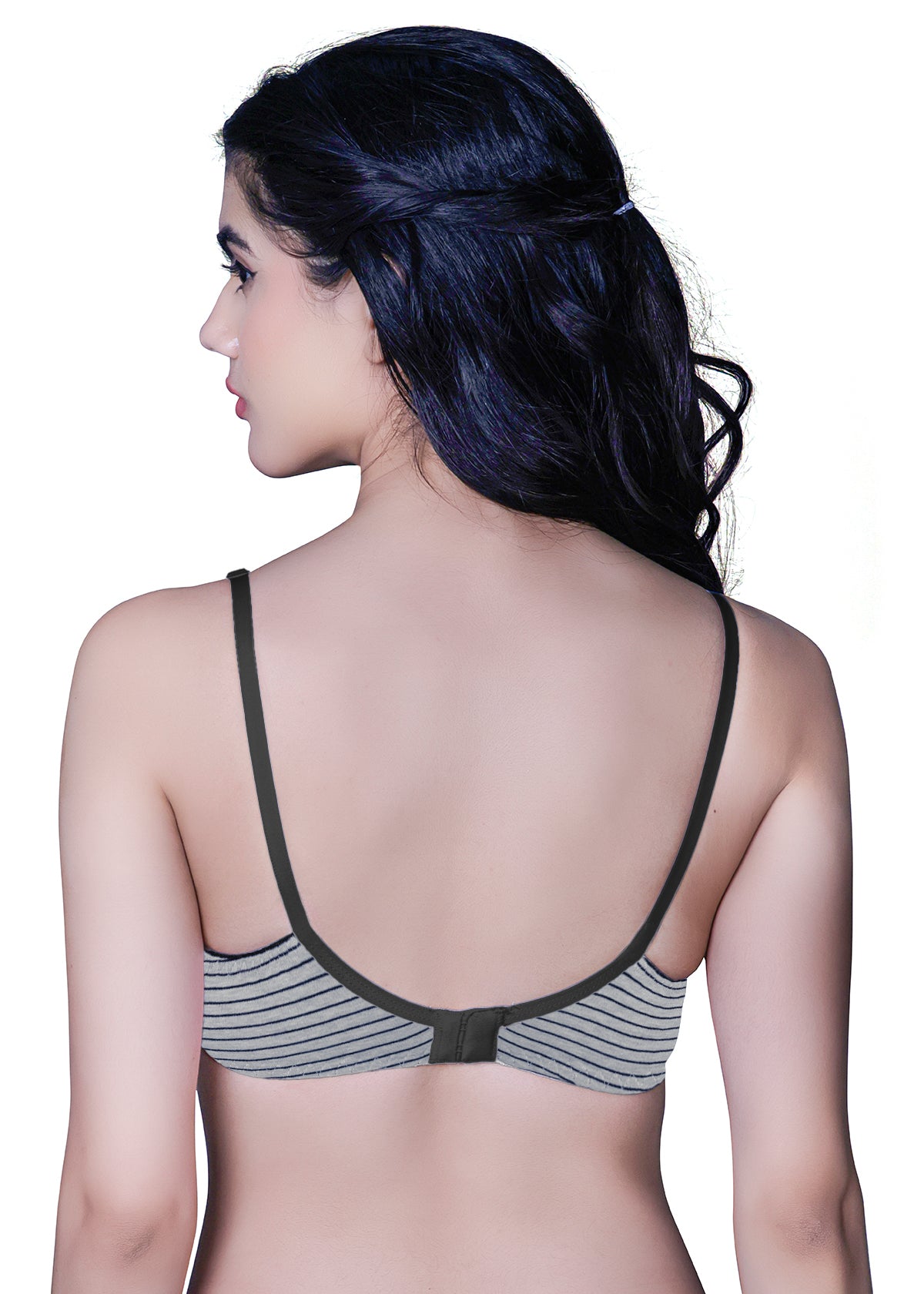 Tipsy All Stripes Bra In Grey