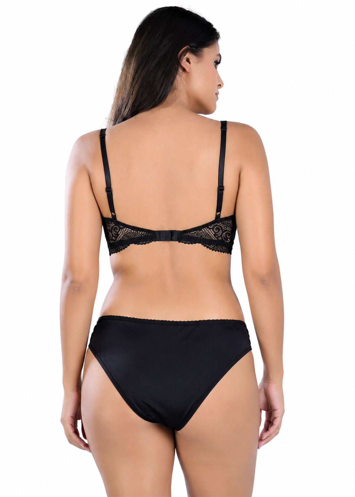 Tipsy Satin and Lace Padded Bralette | Free Matching Panty Included