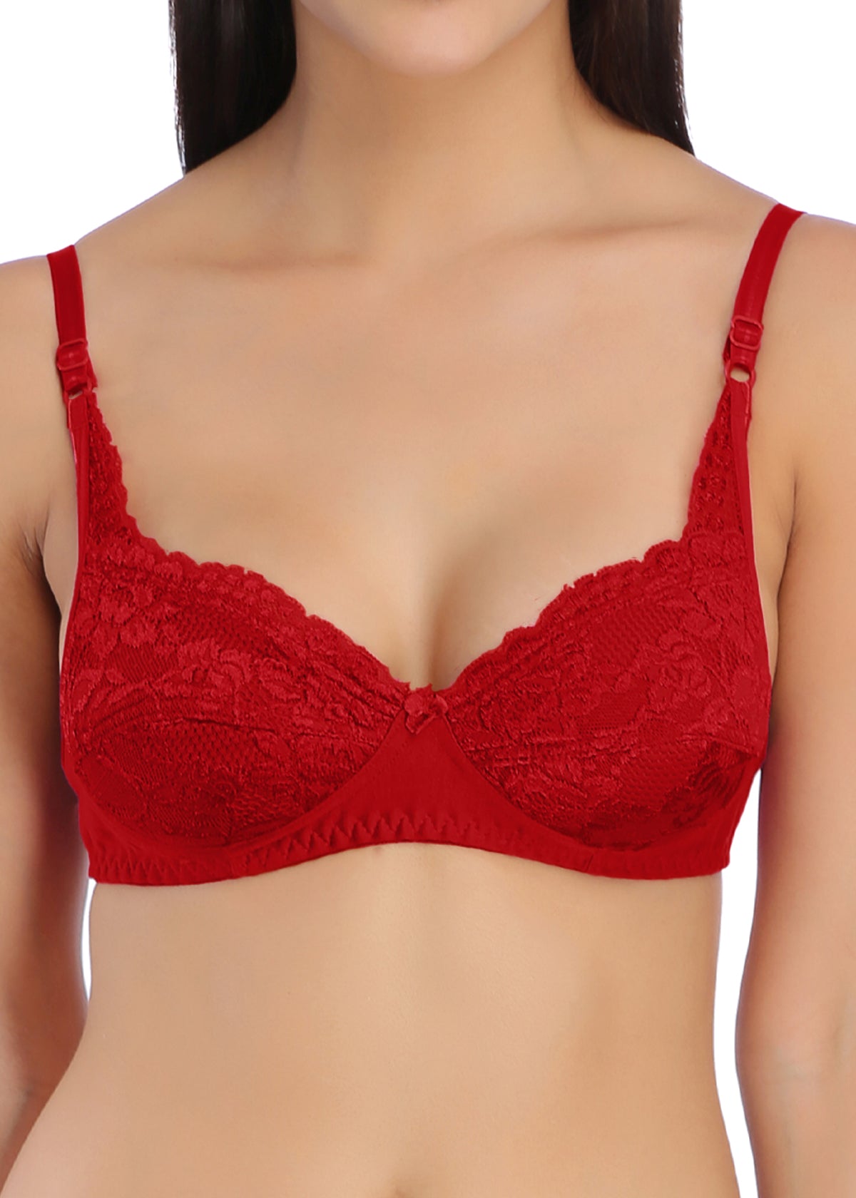 Tipsy Crystal Bra In Red