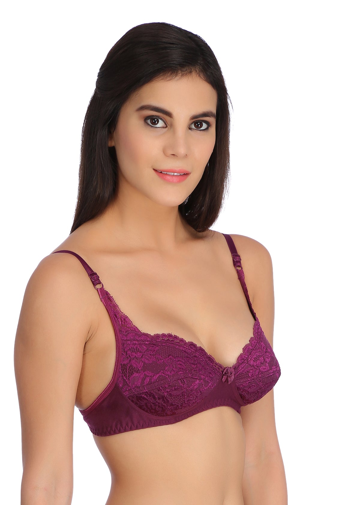 Tipsy Crystal Bra In Wine