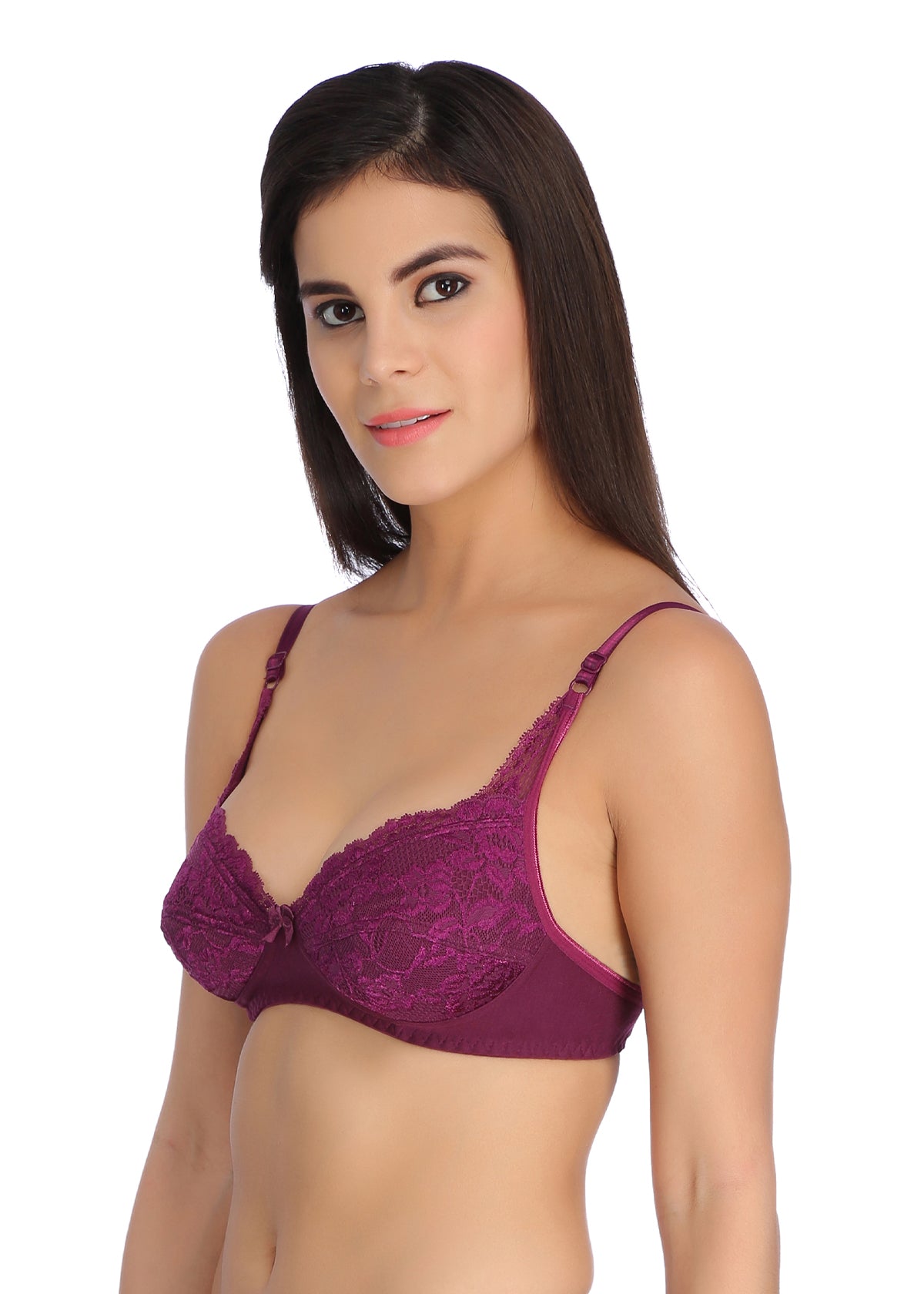 Tipsy Crystal Bra In Wine