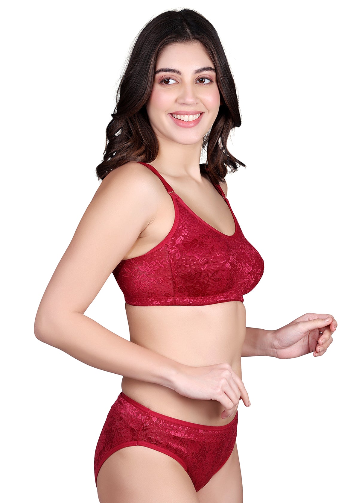 Tipsy Glamour Set In Maroon