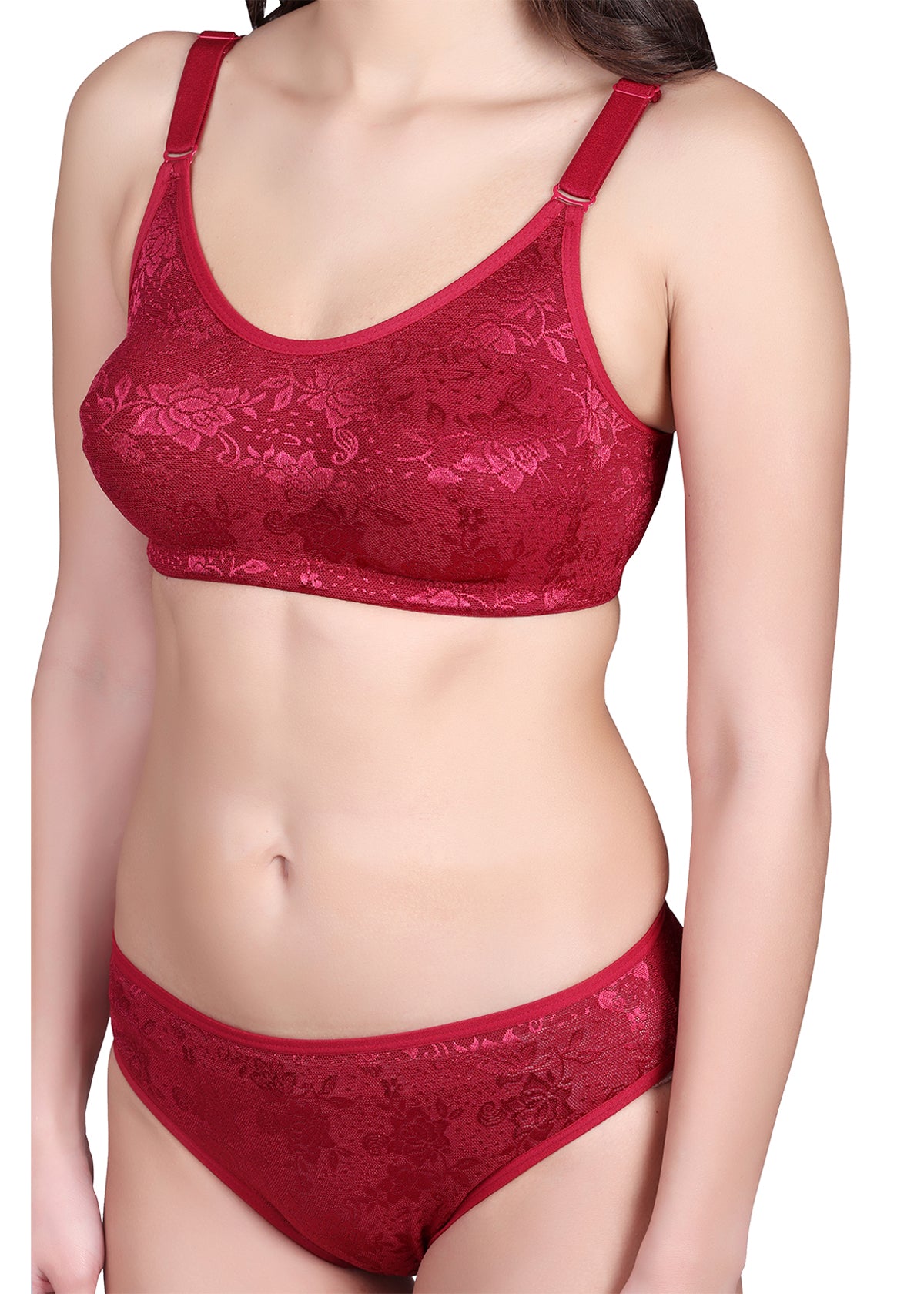 Tipsy Glamour Set In Maroon