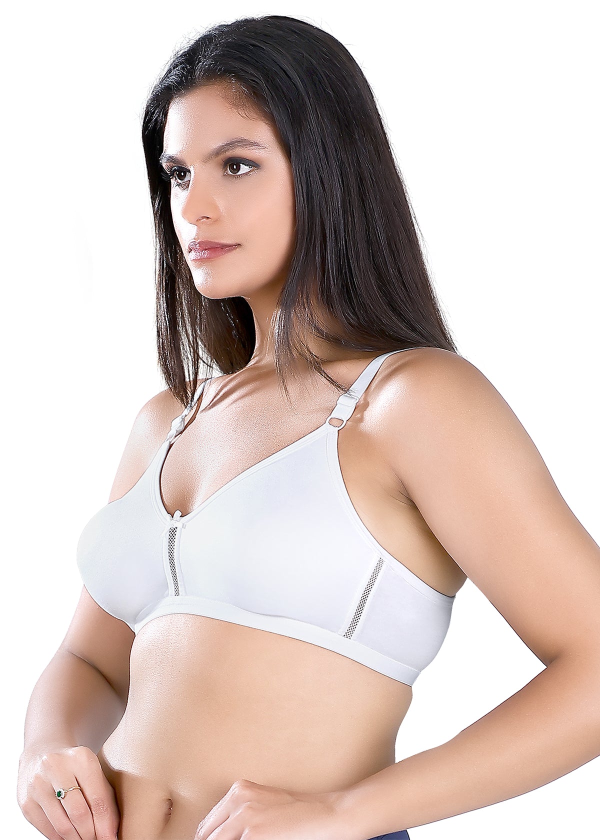 Tipsy Designer Cotton Non-Padded Bra In White