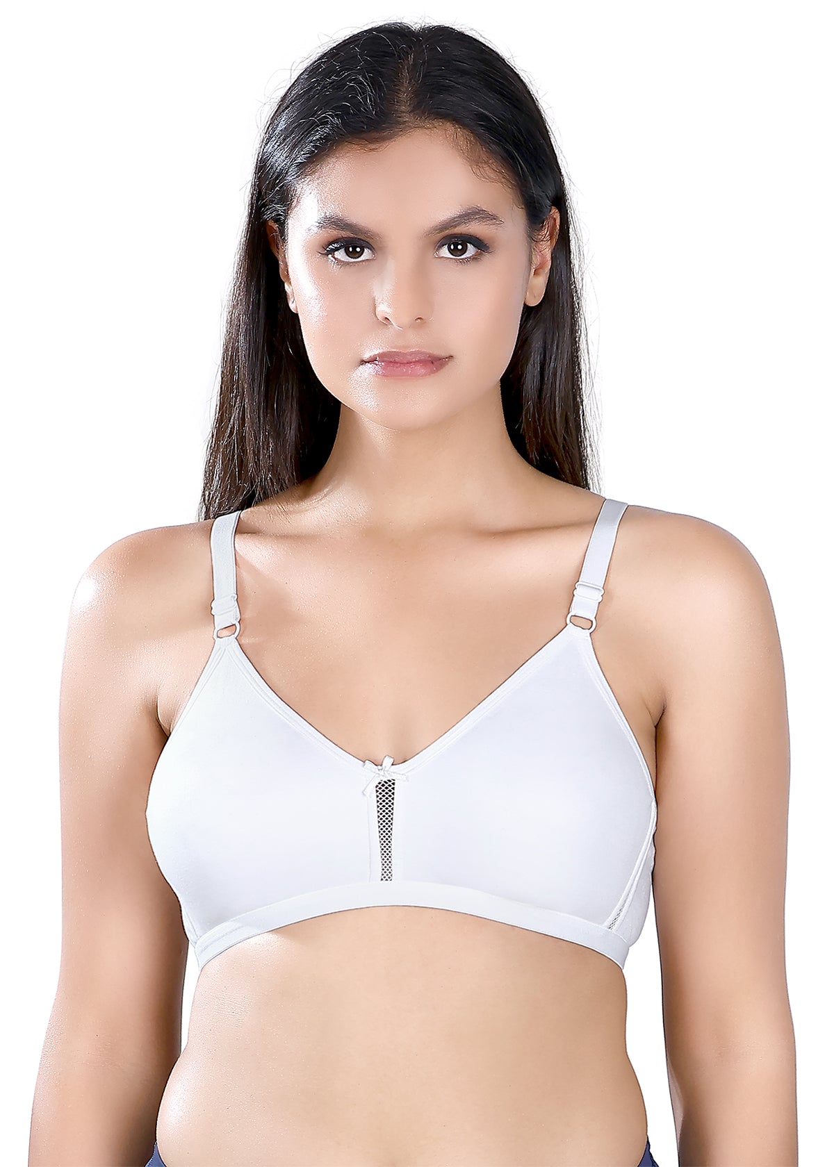 Tipsy Designer Cotton Non-Padded Bra In White