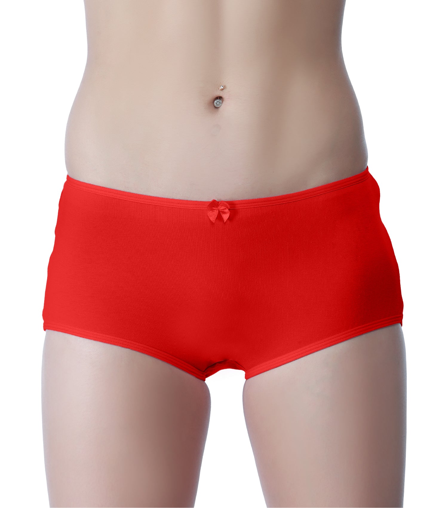 Tipsy Mid-Waist Cotton Lycra Boyshorts - Pack of 3 | Crimson Forest Color | PN434