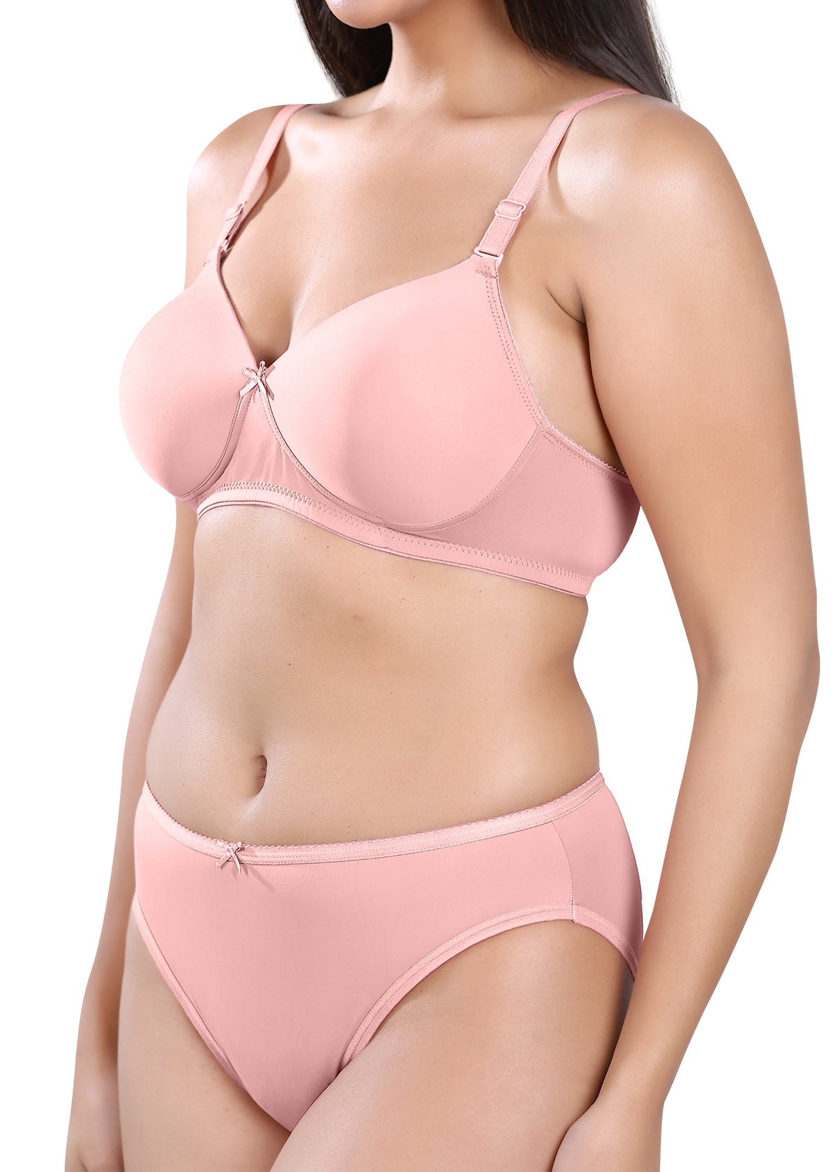 Tipsy Smooth and Padded Everyday Set In Light Mocha & Mist Pink | Pack of 2