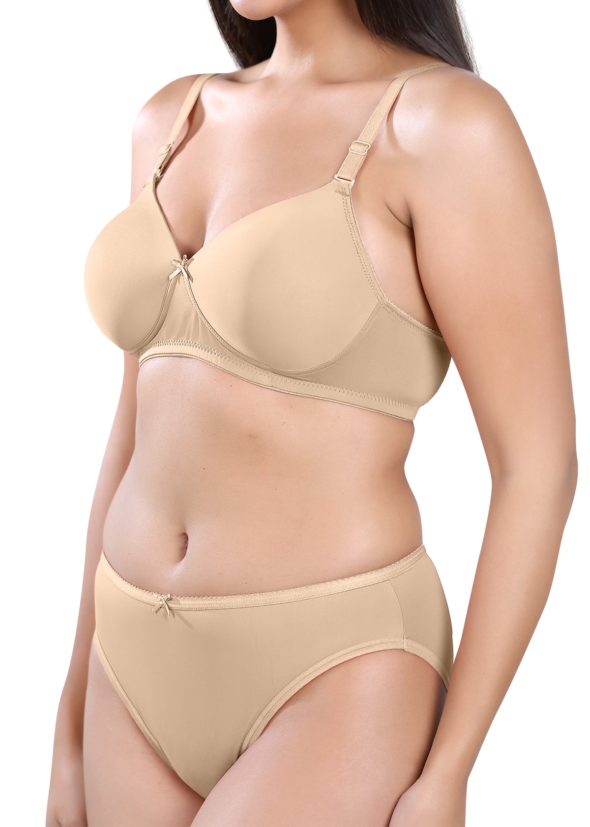 Tipsy Smooth and Padded Everyday Set In Nude & Rust | Pack of 2