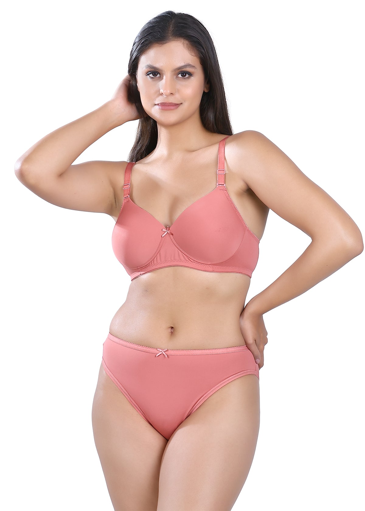 Tipsy Smooth and Padded Everyday Set In Nude & Rust | Pack of 2